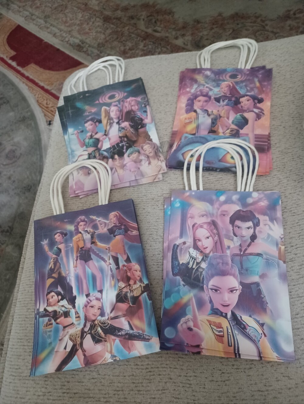 Huntrix Party Favor Gift Bags - Multicolor Pop Character Design